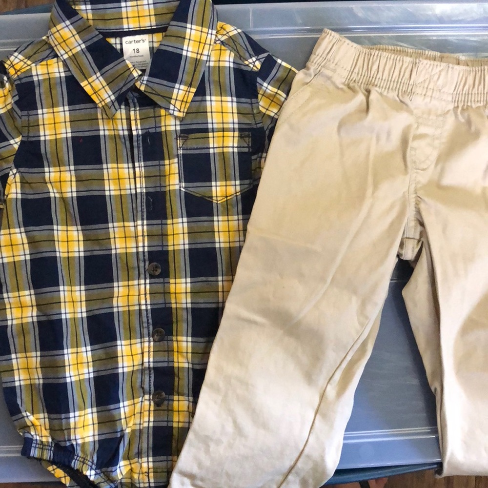 NWOT!! Carters 18 mth shirt & pant set